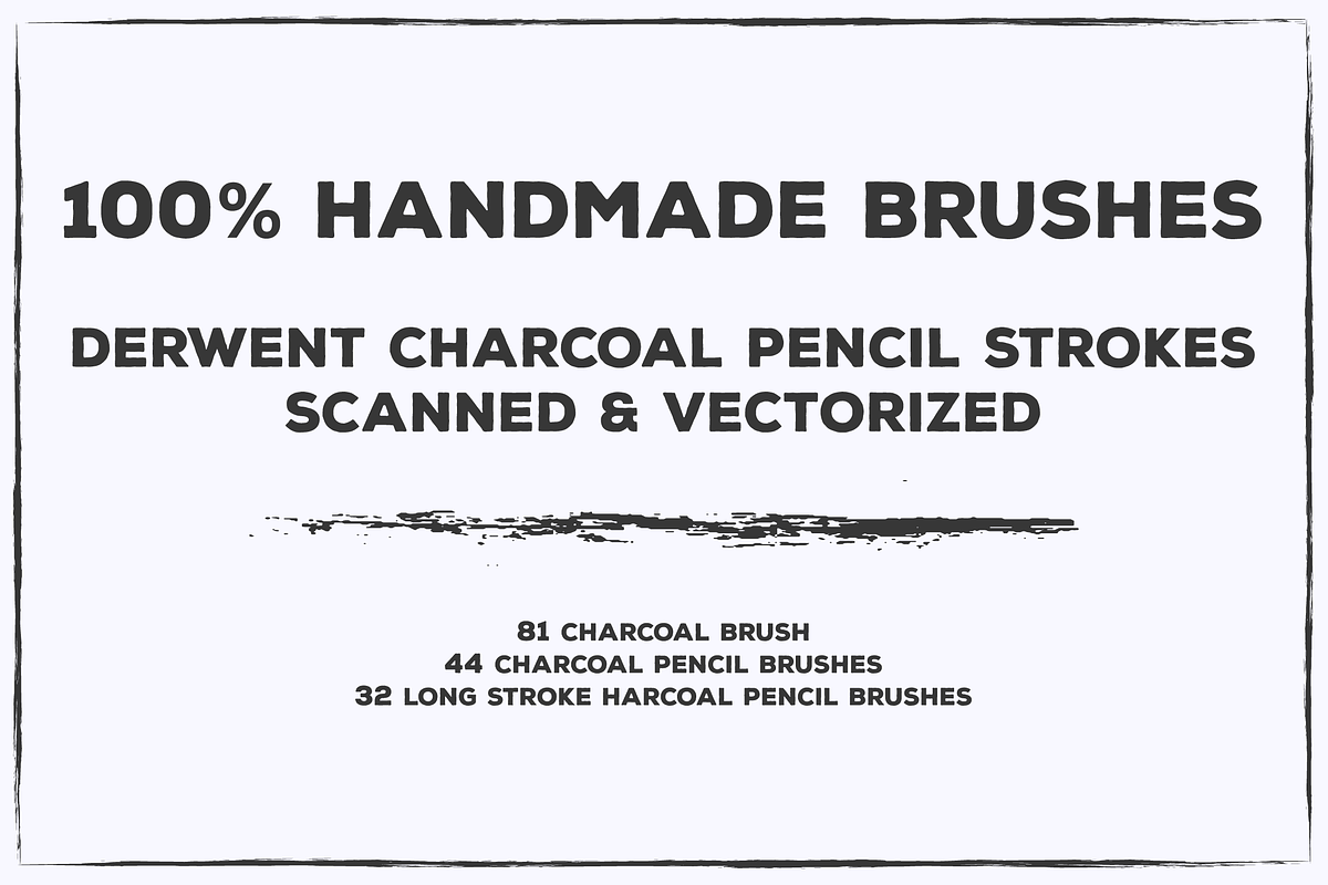 157 Pencil & Charcoal Illustrator Brushes preview 2