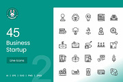 Business Startup Line Icons, an Icon by IconBunny (Thumbnail 1 of 2)