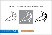 Minimal fish icons, an Outline Icon by Picture Window (Thumbnail 2 of 5)
