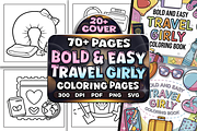 Bold Easy Travel Girly Coloring Page, an Object Illustration by Craftsbeefy (Thumbnail 1 of 4)