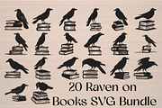 Raven on Books SVG Bundle, an Object Graphic by Designer_Momina (Thumbnail 19 of 19)