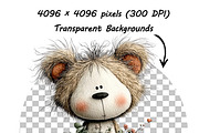 Whimsical Teddy Bear Birthday PNG, an Illustration by one-touch (Thumbnail 15 of 18)