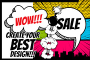 20 SET Comic Book Pop art background, an Illustration by Kapitosh (Thumbnail 2 of 3)