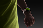 24 Watch Series 11 in Hand Mockups, a Wearable Device Mockup by Asylab (Thumbnail 54 of 107)