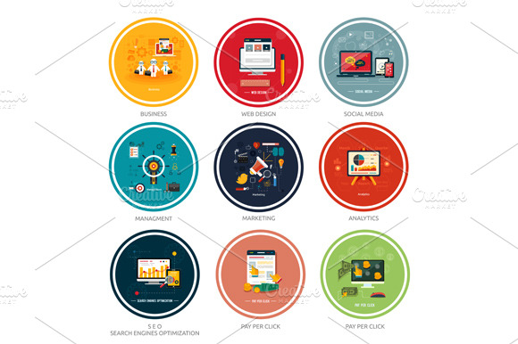 Icons For Web Design Seo Social