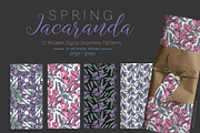 Spring Jacaranda Seamless Patterns, a Pattern Graphic by Sketchbook Designs (Thumbnail 6 of 9)
