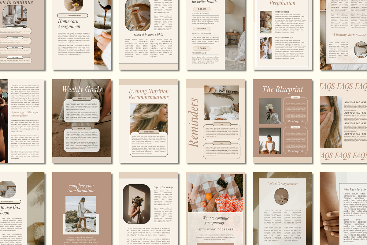 Neutral Canva Workbook Template preview 3