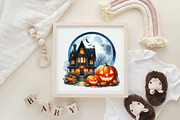 Halloween house Sublimation Clipart, a Graphic by CitraGraphics (Thumbnail 3 of 6)