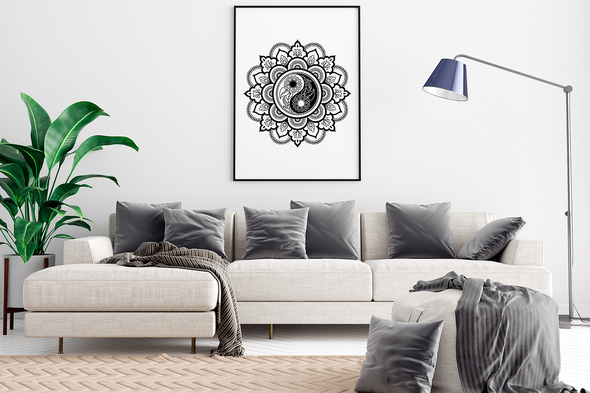 Yin-Yang Mandala, an Illustration by Katika Shop (Photo 3 of 3)