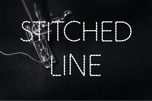 Stitched Line Font