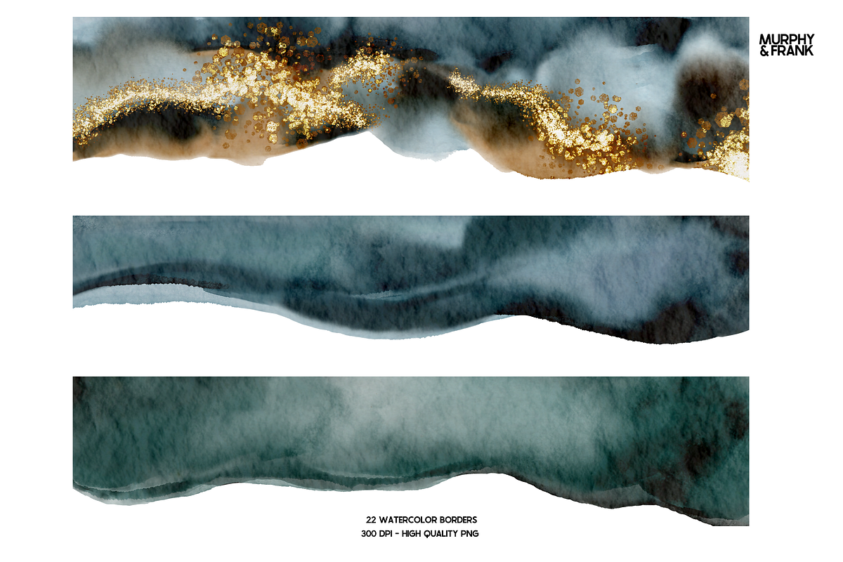 Watercolor Borders Glitter Borders, a Background Graphic by Murphy & Frank (Photo 2 of 10)