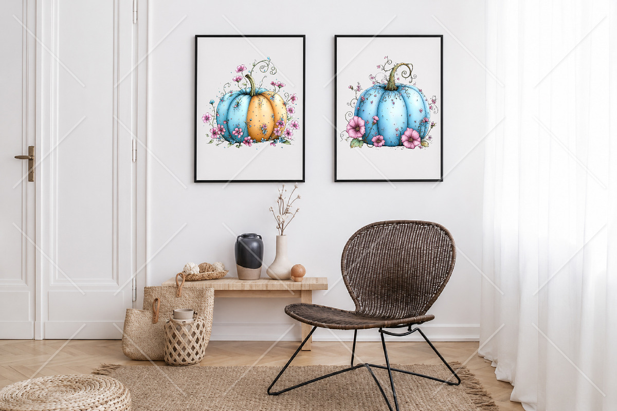 Whimsical Fall Pastel Pumpkin PNG, a Seasonal Illustration by Canvas Craft (Photo 7 of 10)