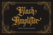 Black Amplifier Blackletter Font, a Blackletter Font by Vampstudio (Thumbnail 1 of 13)