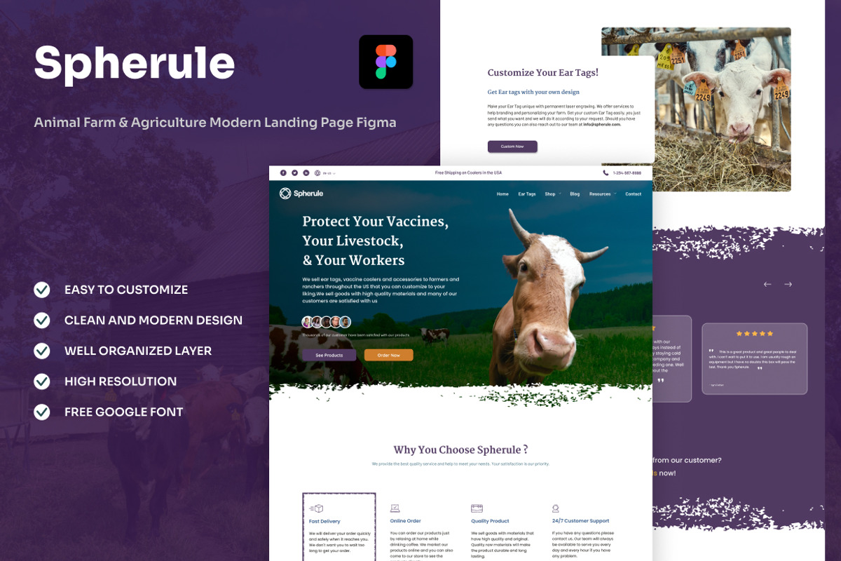 Animal Farm Agriculture Landing Page, a Marketing Template by Bertolt.brecht (Photo 2 of 7)