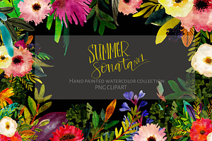 Hand Painted Summer Flowers