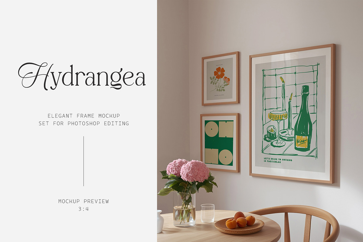 Hydrangea ~ Frame & Poster Mockups, a Household Mockup by The Bambi Collective (Photo 8 of 13)