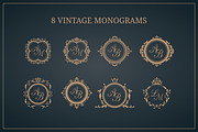Vintage design elements &monograms, an Invitation Template by MARIA KOLYADINA (Thumbnail 3 of 3)