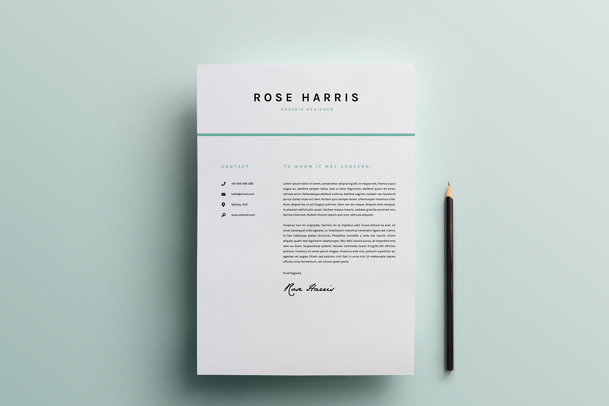 3 Page Resume Template | INDD + DOCX, a Resume Template by BlackDotResumes (Photo 4 of 6)