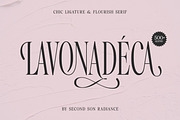 SS Lavonadeca - Flourish Serif Font, a Serif Font by Typocracy Studio (Thumbnail 1 of 15)