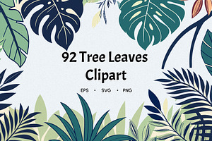 Green Leaves Watercolor Clipart, an Illustration by Helospace