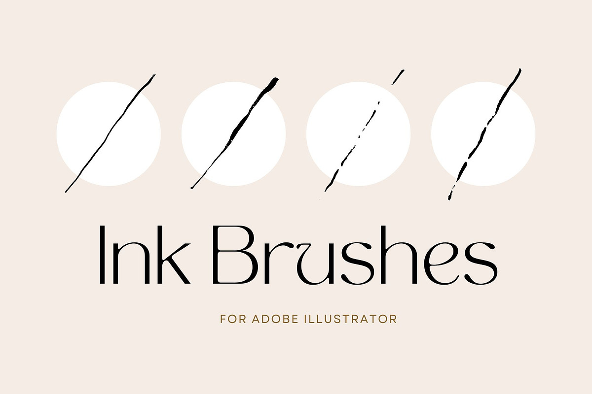 Ink Brushes for Adobe Illustrator, a Brush Add-On by Jenteva Art (Photo 1 of 14)