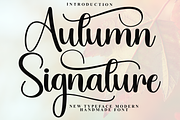 Autumn Signature, a Handwritten Font by FreshTypeINK (Thumbnail 1 of 8)