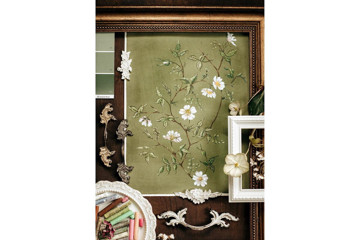 English Rose Garden Seamless Pattern, a Pattern Graphic by MouseGrey (Photo 2 of 13)