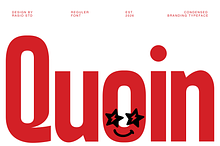 Quoin Condensed Typeface Font