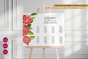 Red Rose Floral Seating Chart, a Stationery Template by Beyond Muse (Thumbnail 1 of 3)