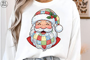 Patchwork Santa Claus Png, Retro Chr, an Illustration by Libby Wishes (Thumbnail 1 of 8)