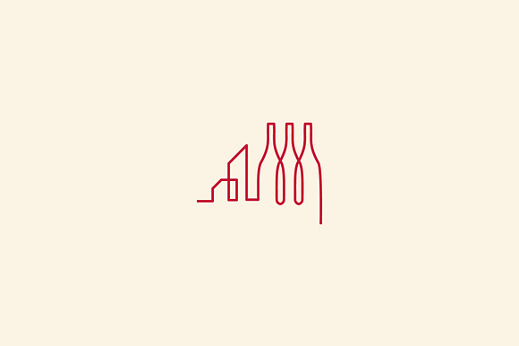 city bar, drink club creative logo preview 3