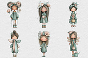 Whimsical Spring Fairy Clipart, an Illustration by DreamCafeArt (Thumbnail 2 of 6)
