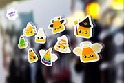 Spooky & Cute Candy Corn Clip Art, a Graphic by CherithDrawsThings (Thumbnail 3 of 7)