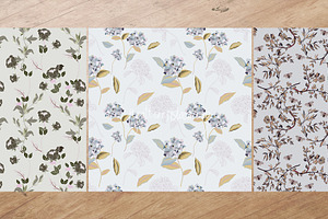 Light Grey Floral Seamless Vector