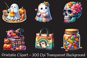 Groovy Halloween Sewing Clipart, an Illustration by RobertsArt (Thumbnail 3 of 7)