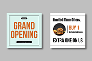 Restaurant Food Social Media Post, a Social Media Template by MightyDesign (Thumbnail 3 of 8)