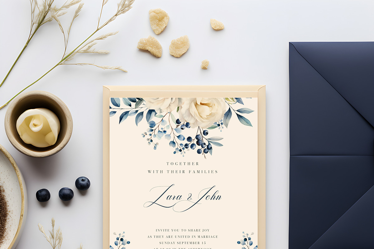 Watercolor winter floral clipart, a Seasonal Illustration by MariGraphic boutique (Photo 3 of 9)