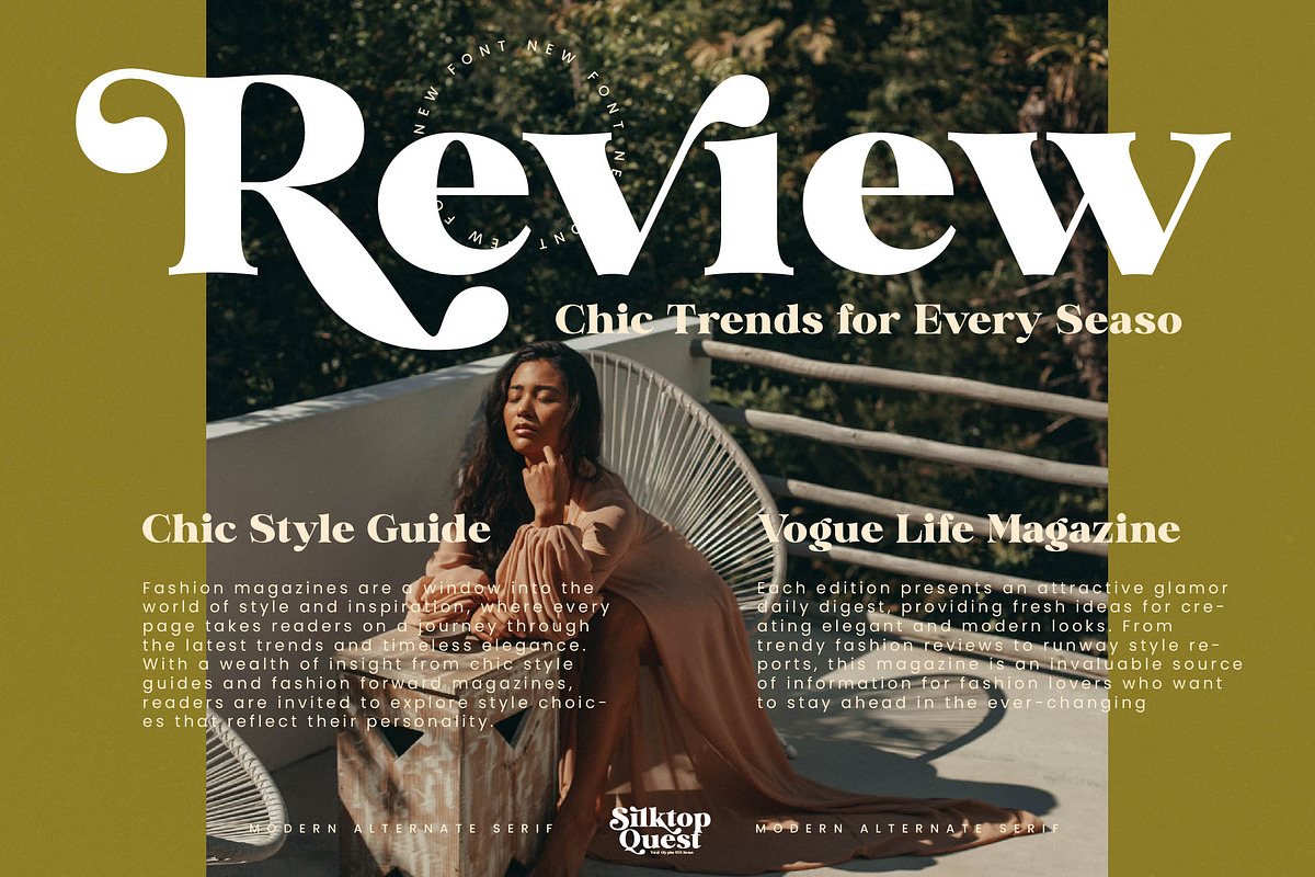 Silktop Quest Modern Serif Font, a Serif Font by timelesstype.co (Photo 9 of 20)