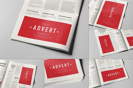 Newspaper Adverts Mock-up, an Advertising Mockup by zippypixelstudio