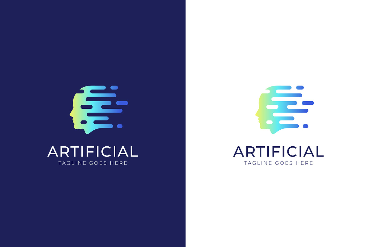 Head Logo Artificial Intelligence, a Branding & Logo Template by Signatoro