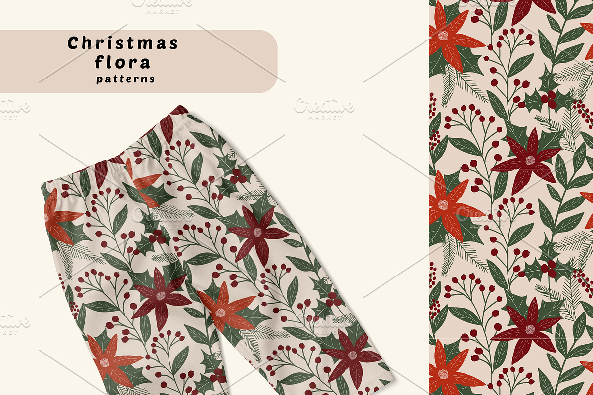 Christmas flora, a Pattern Graphic by AnnaEshka (Photo 1 of 2)