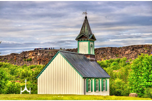 Church in thingvellir national park iceland featuring church, iceland, and, an Architecture Photo by Leonid Andronov