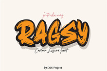 Ragsy | Cartoon layered font