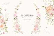 Delicate Pastel Watercolor Flowers, a Decorative Illustration by Altea Design Studio (Thumbnail 1 of 26)