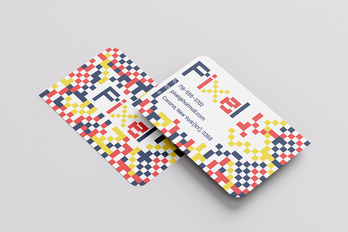 Pixel Business Card, a Business Card Template by Faisal Mehmood (Photo 1 of 3)