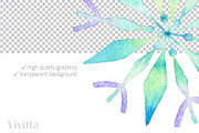 Watercolor snowflakes, Christmas, a Decorative Illustration by Vivitta (Thumbnail 2 of 4)