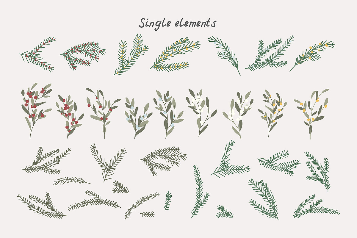 Sustainable Christmas Illustrations, a Seasonal Illustration by JuDesign (Photo 4 of 14)