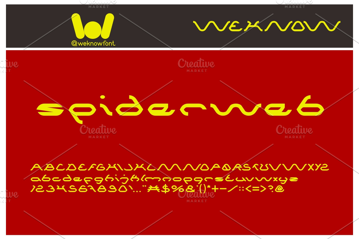 spider font, a Font by weknow (Photo 3 of 5)