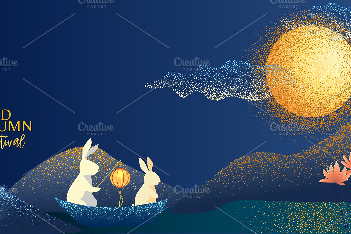 Mid-Autumn Festival Illustration, a Seasonal Illustration by Valenty (Photo 2 of 3)