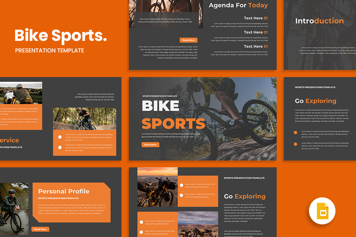 Bike Sports - Google Slides Template, a Presentation Template by QR Design Studio (Photo 1 of 3)